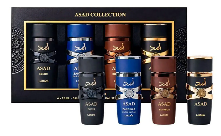 Kit Lattafa Asad Collection Masculino - Eau de Parfum 4x25ml