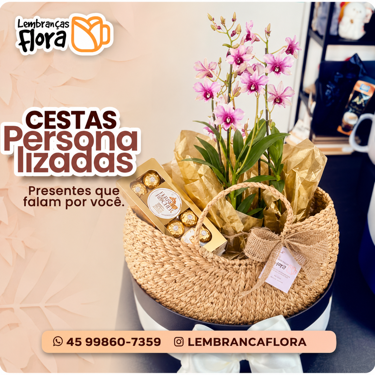 Cesta Palha Meia Lua